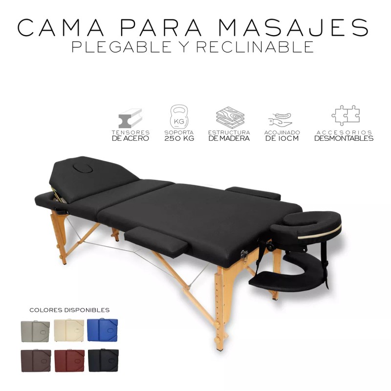 Cama de Masaje Spa Reclinable | Estuche Portátil Profesional |