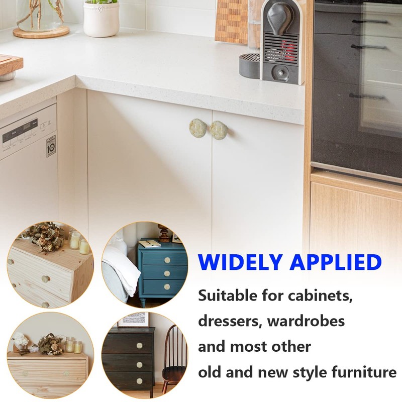 Renashed 10 Pack 1.2" Ceramic Knobs Door Handle Cabinet Drawer