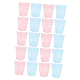 24pcs Boxes Basket Popcorn Ornament Popcorn Bucket Small Popcorn Boxes Gender Reveal Popcorn Boxes Gender Reveal Popcorn Cups Party Supplies Decorations Container Baby Paper