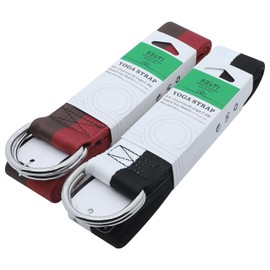 Yoga Strap Premium Athletic Stretch Band with Adjustable Metal D-Ring Buckle Loop