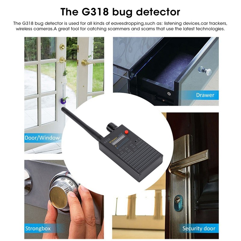 100‑240V G318 Radio Frequency Detector Wireless Tracking Mini Camera Device