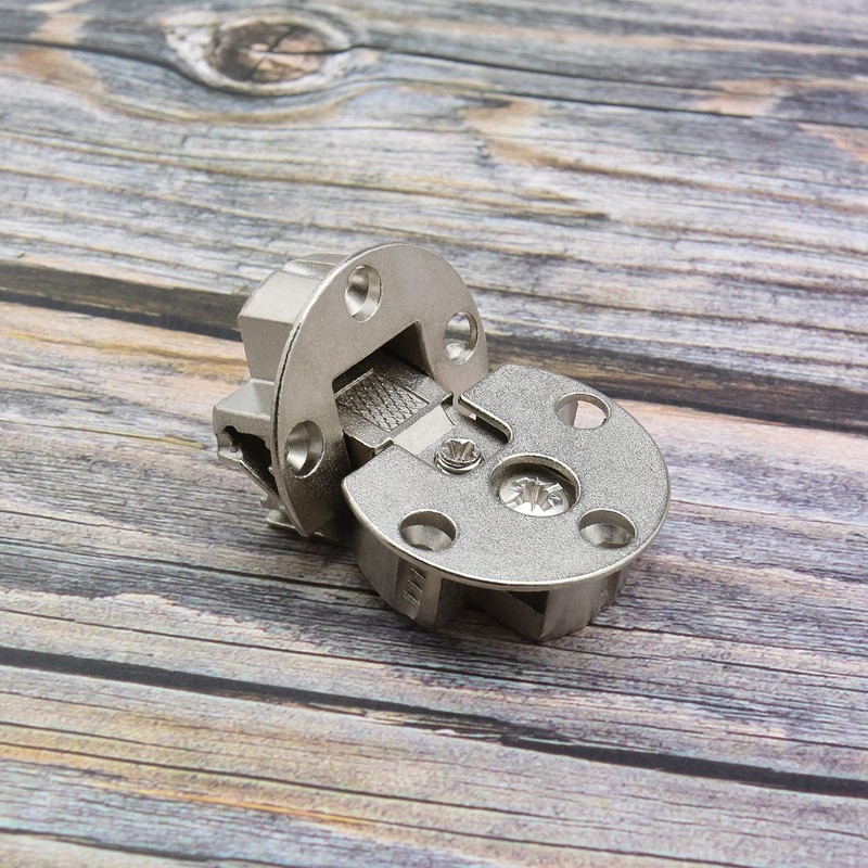 eMagTech 2PCS Semi-Circular Hinges with Fixing Screws 90 Degree Page