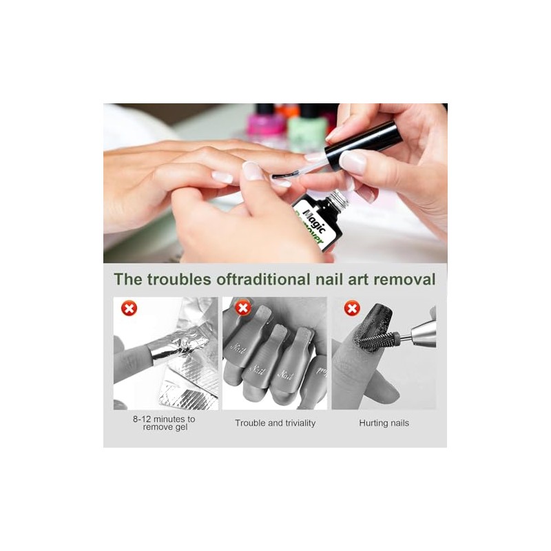 2 Pcs Gel Nail Polish Remover, Easily & Quickly Remove