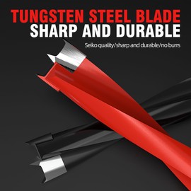 HUHAO Tipped Brad Point Brong Bit Dowel Drill Bits 11mm Dia x 70mm Long x 10mm Shank,Carbide Tipped Boring Bit for Hinge and Screw,Matched Replacement Bits for Hinge Boring Machine,Left Hand Rotation