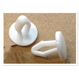 Bioristar Rivets Patio Furniture Webbing Lawn Chair Lounge Fit 4.1-4.5mm Hole 50 Pack Nylon Fastener Rivet Clips (White)