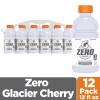 Gatorade G Zero Thirst Quencher, Glacier Cherry, 12 Ounce Bottles,