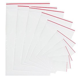 Zip Lock Plastic Bags Clear Grip Self Press Polythene Seal Resealable Lock Bag (1pack - 100pcs.) (16x25cm)