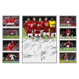 Manchester United Football Club Signed Poster Print- Limited Edition Autograph Fan Gift – 2024 Collectible Memorabilia Merchandise (Unframed A4 (30x21cm))