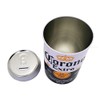 The Tin Box Company Corona Blue and White Can Bank
