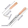 DragonX2 Pack of 2 Root Weeder with Handle, Stainless Steel
