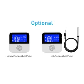 Wi-Fi Temperature Humidity Meter Indoor Hygrometer Temperature Sensor Alarm  APP Control 2.9-inch LCD Backlight Display ℃ / ℉ with Time Date for Home