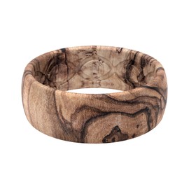 Groove Life Nomad Burled Walnut Silicone Ring Breathable Rubber Wedding Rings for Men, Lifetime Coverage, Unique Design, Comfort Fit Ring - Size 12