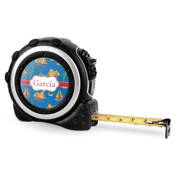 Personalized Boats & Palm Trees Tape Measure - 16 Ft