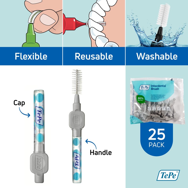 Interdental Brush 1.3mm Grey (Pack of 25)