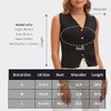 Kalamet V Neck Button Front Sweater Vest for Women Knit
