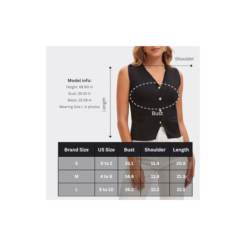 Kalamet V Neck Button Front Sweater Vest for Women Knit