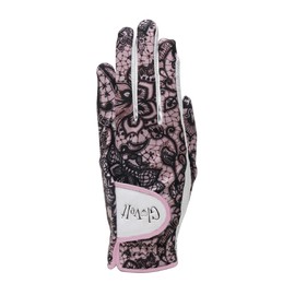 Glove It - Guante de Golf para Mujer, Ligero y Suave de Piel Cabretta para Mujer, Cuenta con protección UV, Encaje Rosa, Mediano, Izquierdo