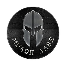 Bargain Max Decals Spartan Helmet Molon Labe Come and Take Them Window Laptop Car Sticker 5.5"