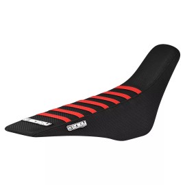 Enjoy Mfg 2007 - 2024  HONDA CRF 150 R SEAT COVER by Enjoy MFG  all BLACK w/ RED ribs #50