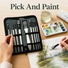 10-Piece Paint Brush Set for Acrylic & Watercolor - Nylon