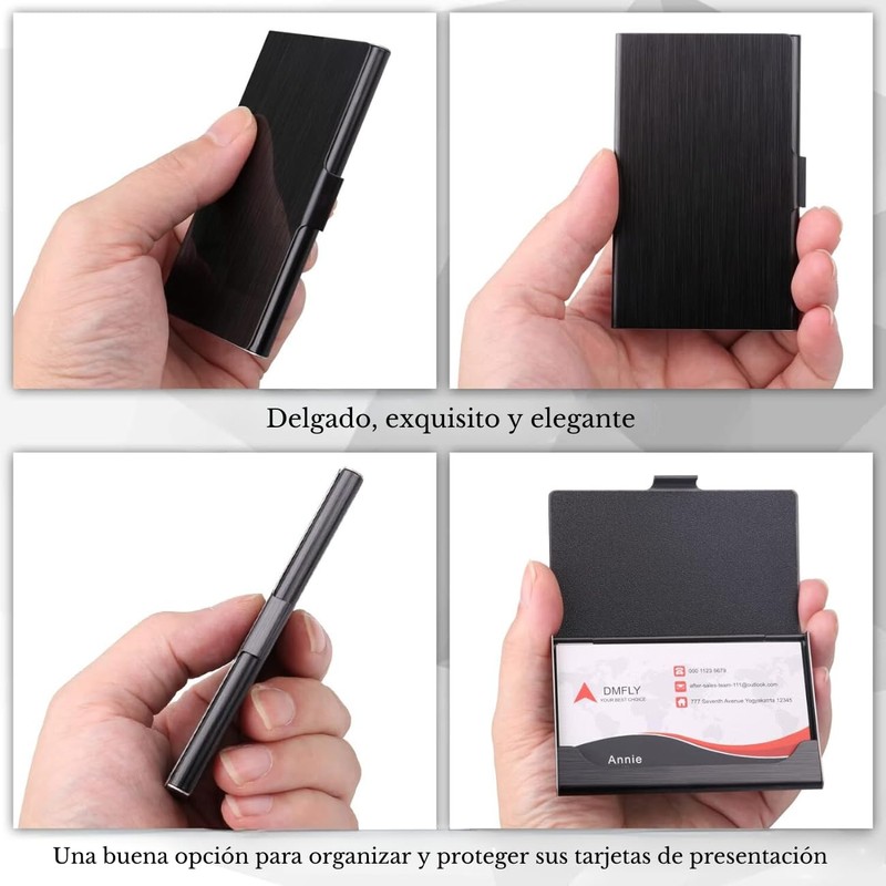 Timotech Tarjetero para Tarjetas de Presentación de Acero Inoxidable, PortaTarjetas