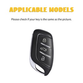OFF WE GO Car Key Case Key Cover for MG MG4 MG5 MG6 MG ZS EV HS EHS ZX GT Roewe RX3 RX8 ERX5 RX5 I6 I5 Key Box with Key Fob Key Cover Protective Case Black Gold