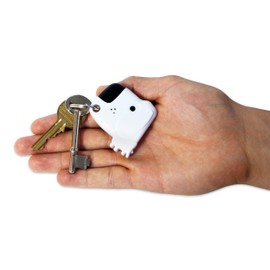 SUCK UK Fetch My Keys - Key finder, White/ Black, 4.5 x 4.5 x 1.2 cm