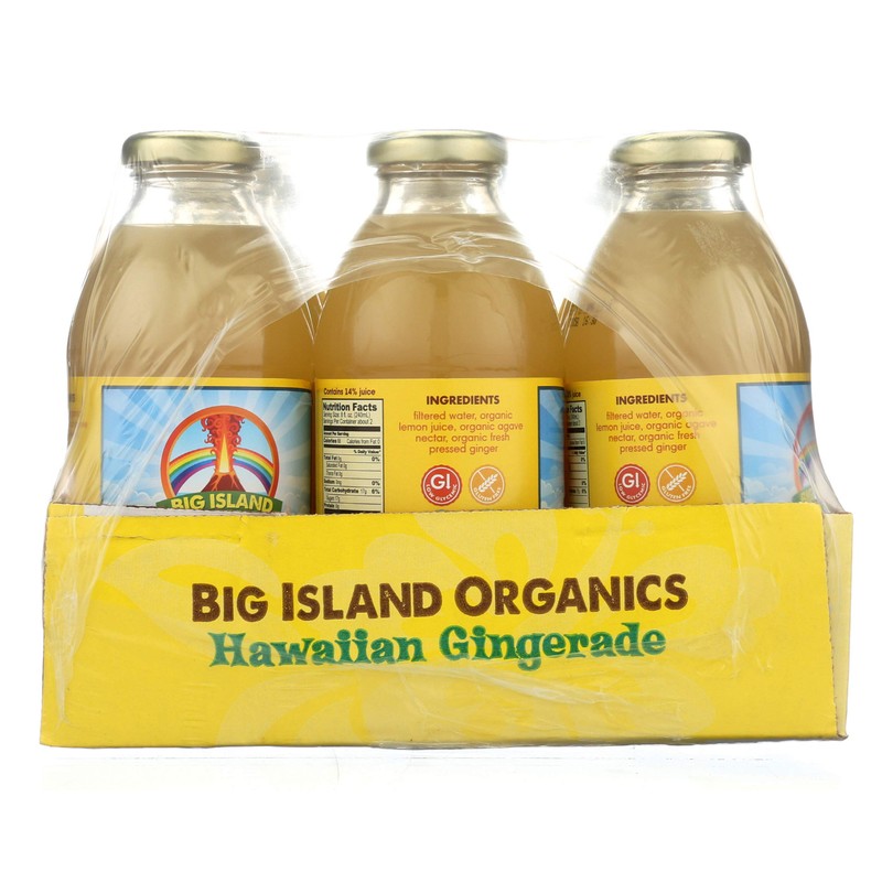 Big Island Organics Gingerade, Hawaiian, 16-Ounce (Pack of 12)