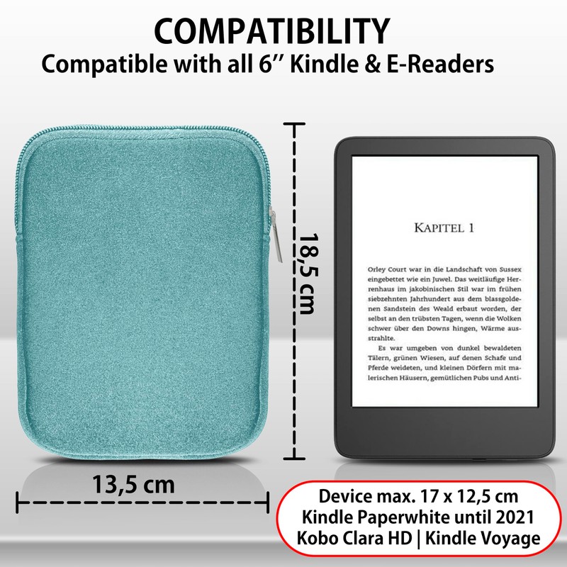 MyGadget Neoprene Sleeve Case for Tablet up to 6 Inches