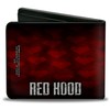 Buckle-Down Unisex-Adult's Standard PU Bifold Wallet Hood Logo/Monogram Black Fade/Red/White,
