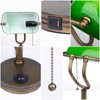 JCPYIUL Green Glass Bankers Lamp, Retro Desk Lamp with USB