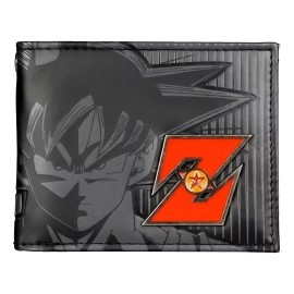 AW Cartera Dragon Ball Z Goku billetera gran capacidad gris oscuro