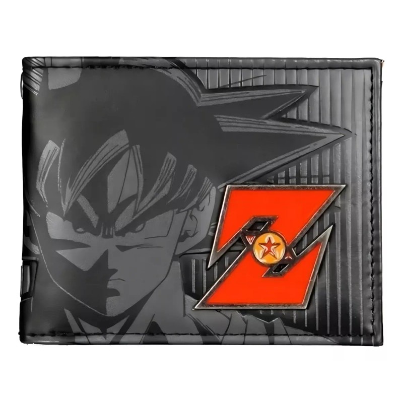AW Cartera Dragon Ball Z Goku billetera gran capacidad gris