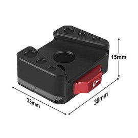 FEICHAO Quick Release Clamp Plate V Type Mount with 1/4" Screw Positioning Hole for SLR Camera Tripod Gimbal Accessories (Quick Release Plate + Base)