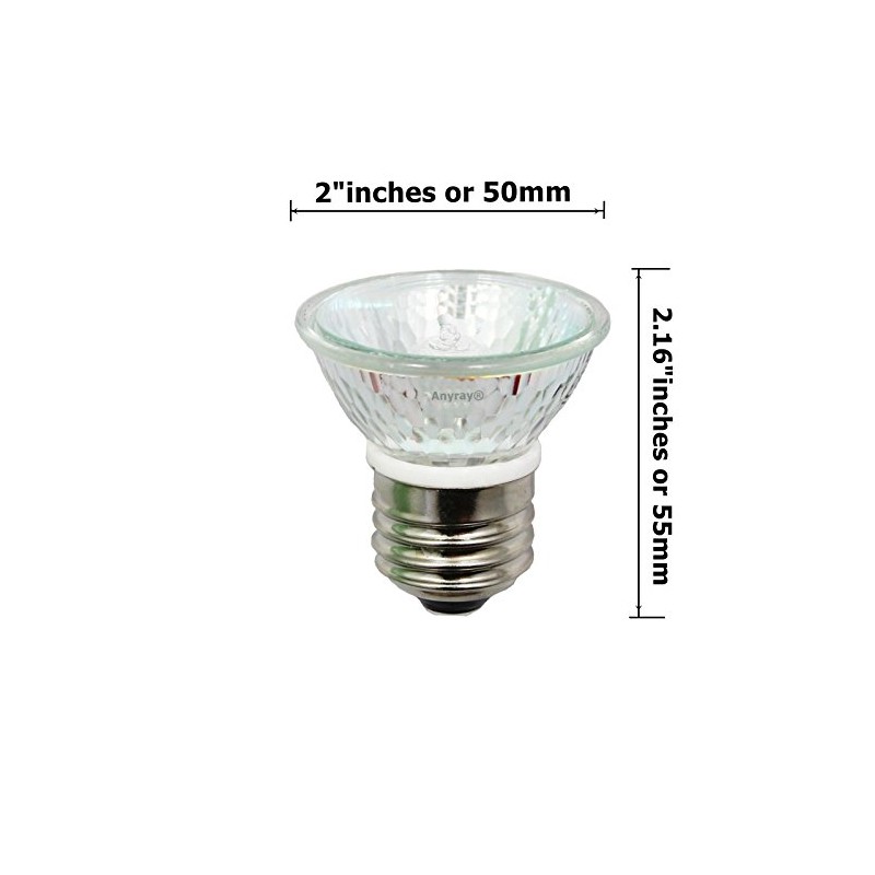 Anyray A1876Y (3-Bulbs) HR16 120V 35W E27/E26 MR-16 35 Watt