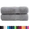 vidaXL - Hand Towels 2 pcs - Grey 100% Cotton