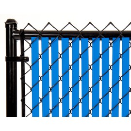 Tube Slats Made in America Privacy Inserts for Chain-Link Fence, Double-Wall Vertical Bottom-Locking Slats for 3' Fence Height (Royal Blue)