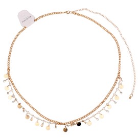 Mikovivi Body Belly Chains for Women, Plated Waist Chain Adjustable Boho Beach Waist Chain Jewellery Stylish Bodies Chains Jewelry for Women (Gold)