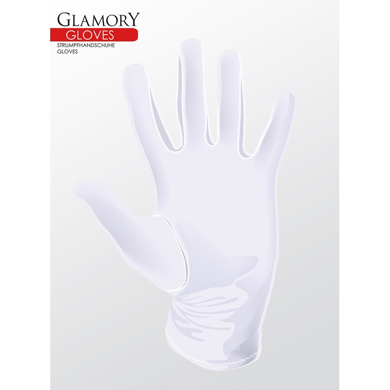 GLAMORY Women's Gloves, 100 DEN, White, One Size