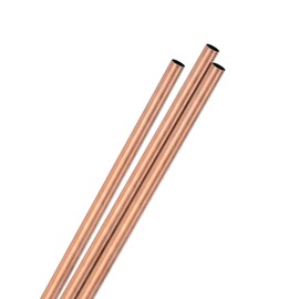 M METERXITY 3-Pack 300mm Copper Round Tube, 7mm OD 0.5mm Wall Thickness Copper Seamless Tubing for Construction/Machining/DIY Crafting, Metal Straight Pipe [0.28x0.02x12IN]