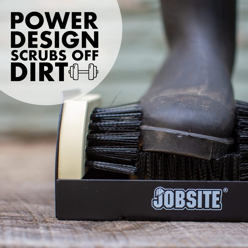 JobSite The Original Boot Scrubber - Includes Stakes for Grass