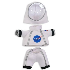 DolliBu Astronaut Dress Up Set for Teddy Bear Plush Toy - Astronaut Stuffed Animal Costume Outfit with Jacket, Helmet with Holes, and Pants, Create NASA Space Toys for Kids with Dress Up Set - Small