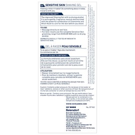 NIVEA FOR MEN Sensitive, Shaving Gel 7 Ounce (Pack of 1)