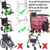 Wheelchair Storage Bag, Wheelchair Double-Sided Armrest Pouch with Cup Holder