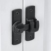 INIRET 2 Packs Black Barn Door Latches,90/180 Degree Gate Lock,Aluminum