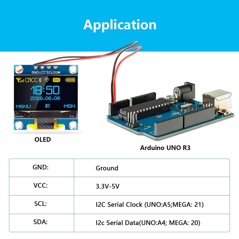 APKLVSR 3 x 0.96 Inch OLED Display I2C 128 x