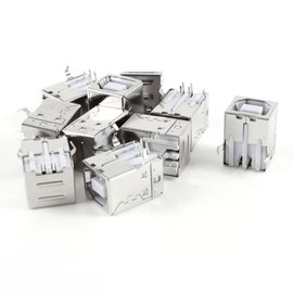 uxcell USB Female Type-B Jack 4-Pin 90 Degree PCB DIP Socket Connector 10 Pcs