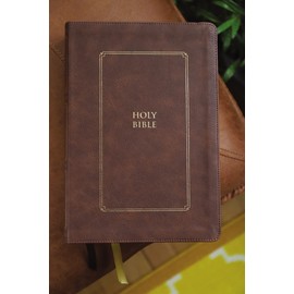 KJV, Thompson Chain-Reference Bible, Large Print, Leathersoft, Brown, Red Letter, Comfort Print