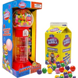 Gumball Machine for Kids" - Coin Operated Bubble Gum Machine and Toy Bank -10.50" Inch Tall Spiral Fun Gumball Bank Machine Candy Machine Dispenser Includes 150 Gum Balls - Great Candy Dispenser Machine Gift Toys for Girls and Boys
