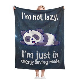 Funny Panda Lovers - Manta de franela ultra suave, ligera, antipelusas, acogedora, para todas las estaciones, recámara, cama y sofá, 40 x 50 pulgadas